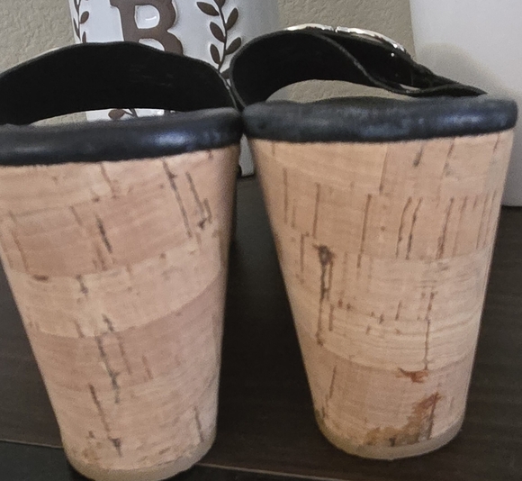 Vintage Coach Patent Leather Logo Slide Sandals – Black, Size 8 - Picture 3 of 6